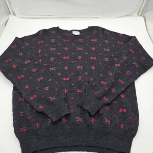 Vintage Neiman Marcus Mens100% Virgin Wool Sweater Knit Size Large Fall Winter